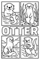 Busy Otters by the Water's Edge