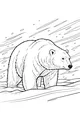 Mighty Bear Strolls Through Winter Snow