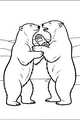 Two Polar Bears Paw High-Five