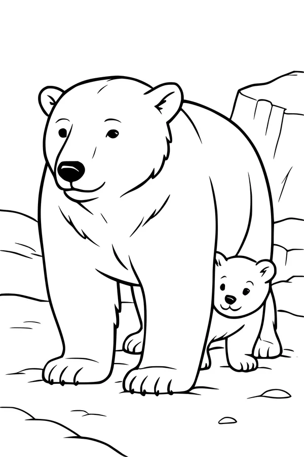 Big Bear Steps, Little Cub Follows