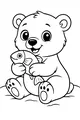 Furry Bear Cub and His Fishy Treat