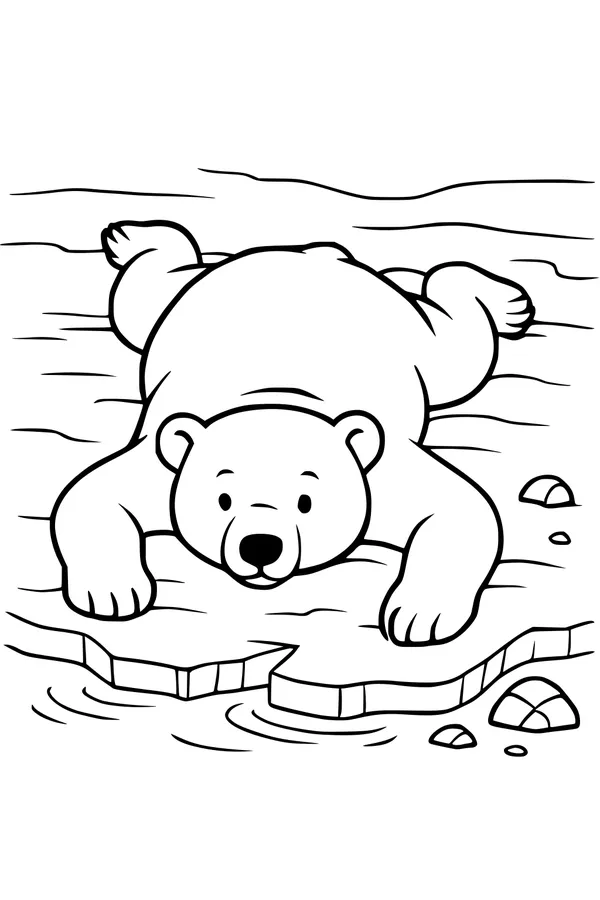 Lazy Day on the Ice for Polly Bear