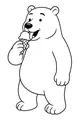 Polar Bear Treats Himself to Ice Cream