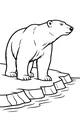 Polar Bear Stands by the Shimmering Water
