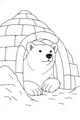 Morning Peek from a Snowy Igloo