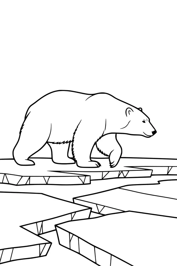 Snowy Steps of the Arctic Bear