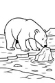 Thirsty Bear by the Frozen Pond