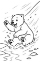 Splashy Slide with a Polar Cub
