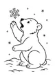 Little Bear Plays in the Snowfall