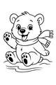 Smiling Polar Bear in a Cozy Scarf