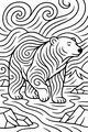 Polar Bear on a Swirly Snowy Day
