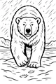 Big Bear Walks Across the Snowy Plain