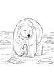 Big Bear Walks Across the Icy Land