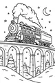 Polar Express Over Moonlit Bridge