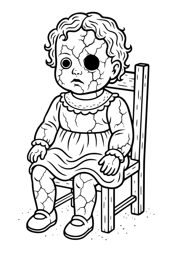 Porcelain Doll on the Creaky Chair