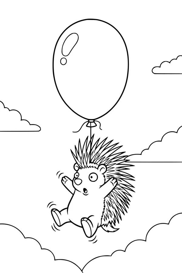 Porcupine’s Big Balloon Ride Through the Clouds