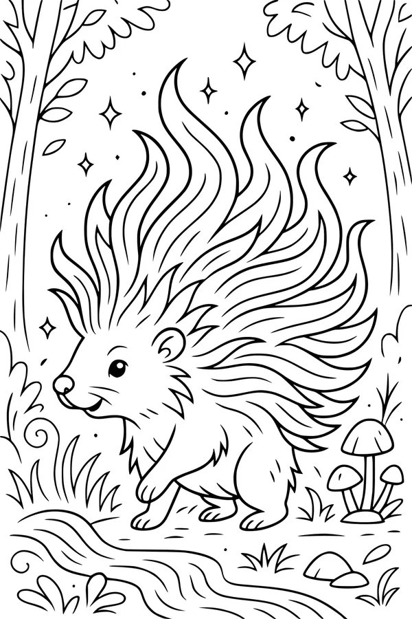Quills on Parade in the Forest