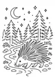 Porcupine’s Moonlit Forest Walk