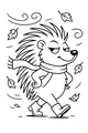 Strolling Porcupine in the Autumn Breeze
