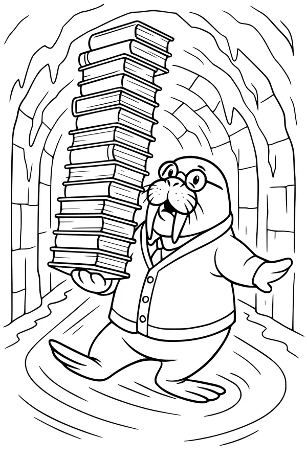 Professor Walrus and the Tower of Books
