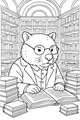 Professor Wombat in the Library