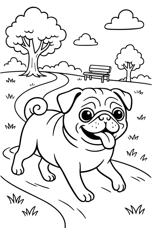Pug’s Happy Park Stroll