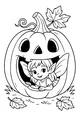 Peekaboo Fairy in Pumpkin House