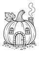 Pumpkin Cottage With Chimney Smoke