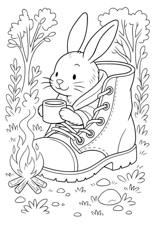 Camping Bunny’s Boot Hideaway