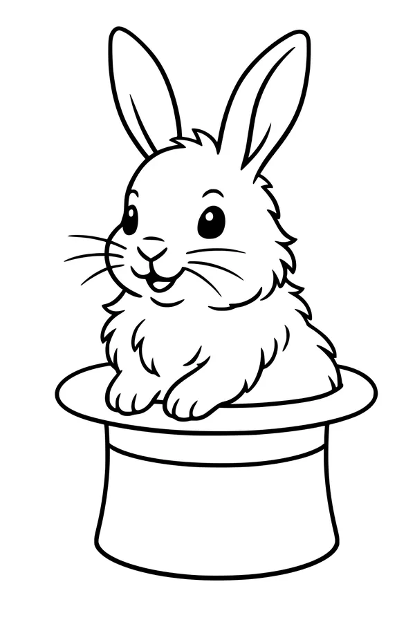 Rabbit Pops Up in the Magic Hat