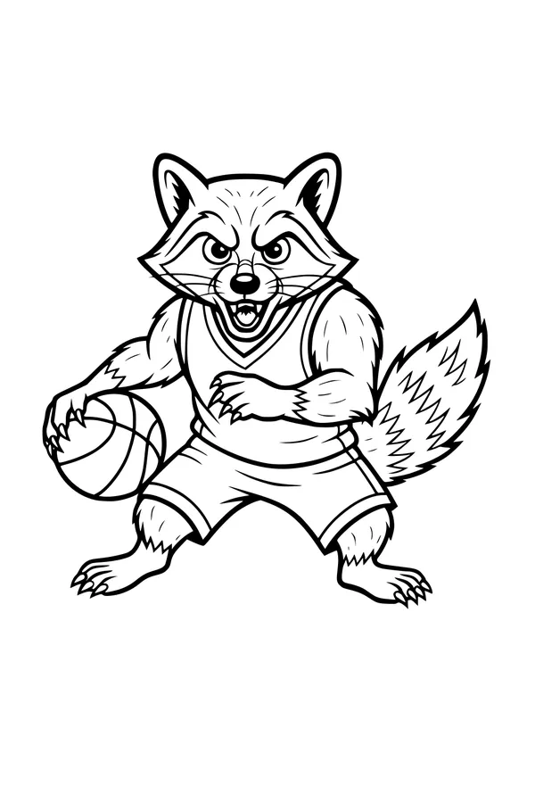 Rascal Raccoon Hits the Basketball Court