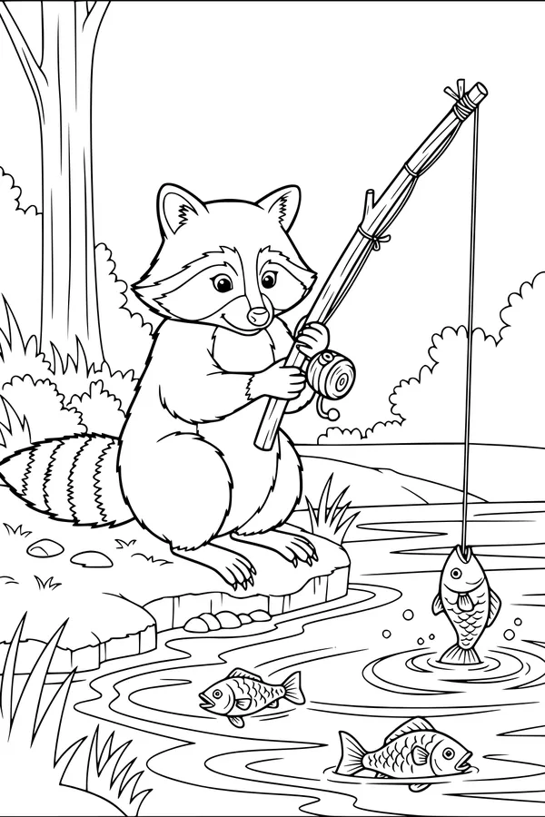 Rascal Raccoon’s Big Fishing Day