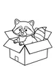 Rascal Raccoon Pops from the Cardboard Box