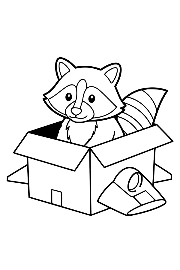 Rascal Raccoon’s Secret Cardboard Hideout