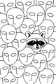 Sneaky Raccoon in the Mask Parade