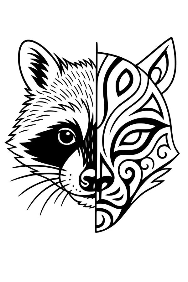Two Sides of Rascal the Raccoon