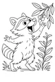 Berry Break for a Cheerful Raccoon