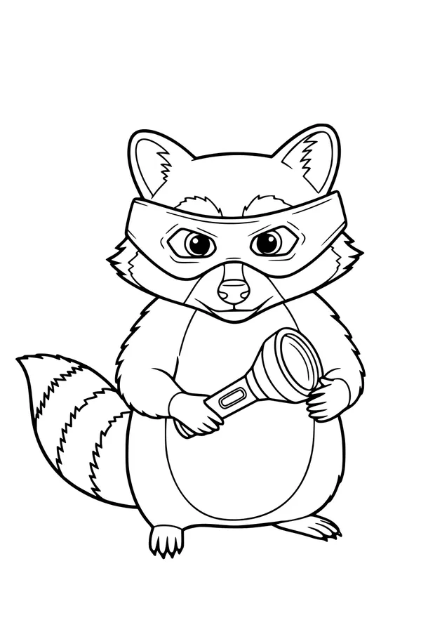 Night Scout Raccoon on Patrol