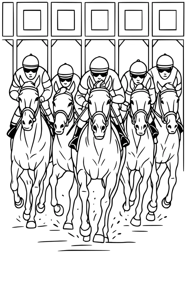 Galloping Hooves at the Starting Line
