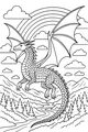 Rainbow Sky Dragon Over Pine Valleys
