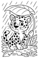Rainy Day for a Spotted Jaguar Cub