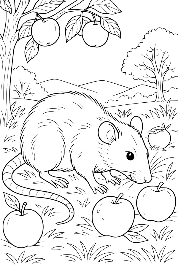 Rusty the Rat in the Orchard
