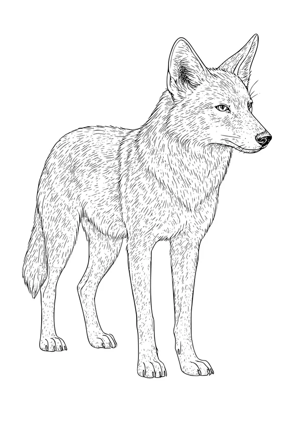 Mischief in the Meadow: Watchful Coyote