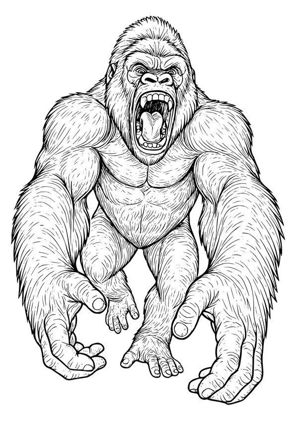 Mighty Gorilla in the Wild