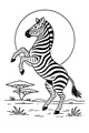 Zebra Leaps at Sunrise