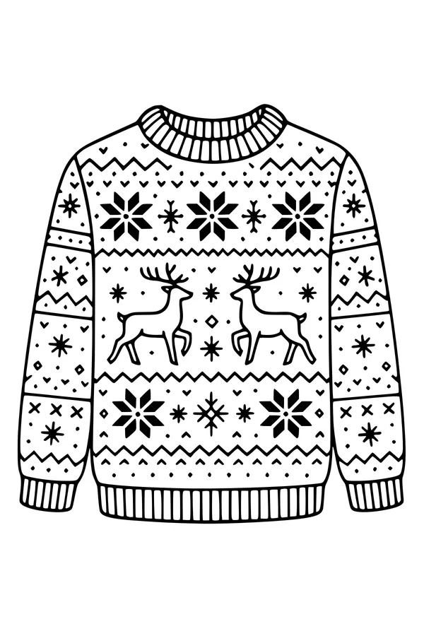 Reindeer Sweater Snowflake Parade