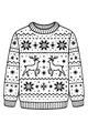 Reindeer Sweater Snowflake Parade