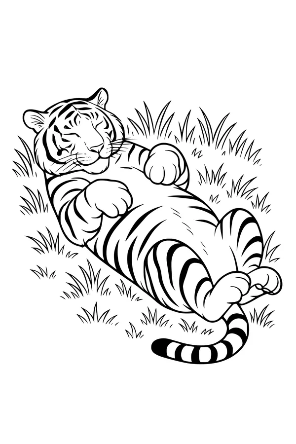 Lazy Stripes in the Sunny Grass