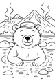 Bathtime for Mr. Bear in the Mountains