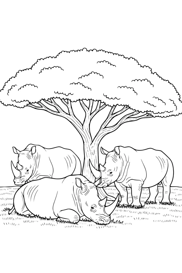 Big Horns Under the Shade Tree